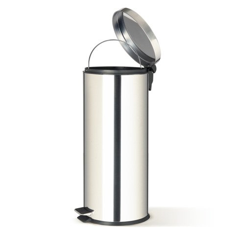 Bidone in acciaio inox con pedale Perfetto e vaschetta estraibile da 30 L ”Premium” 32×29,2x H.65,3 cm – 0449 –