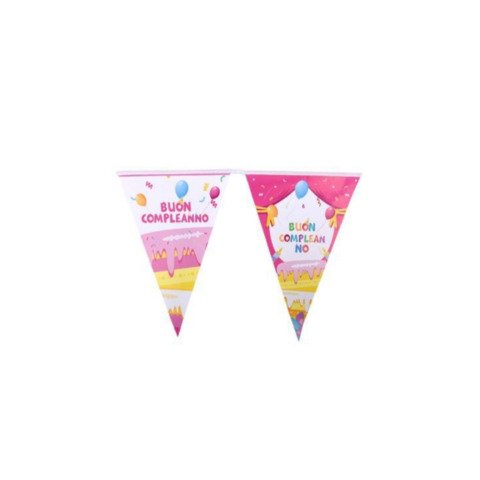 Festone con bandierine triangolari Party AA0079-T