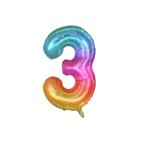 Palloncini Party Go multicolor indicante anni/eta’ H.40 cm n° 3 FB2133