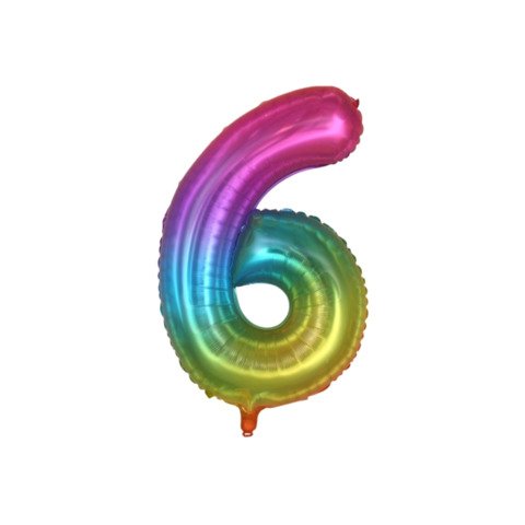 Palloncini Party Go multicolor indicante anni/eta’ H.40 cm n° 6 FB2136