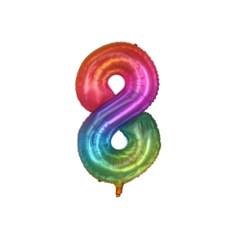 Palloncini Party Go multicolor indicante anni/eta’ H.40 cm n° 8 FB2138