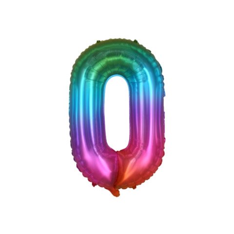 Palloncini Party Go multicolor indicante anni/eta’ H.40 cm n° 0 FB2130