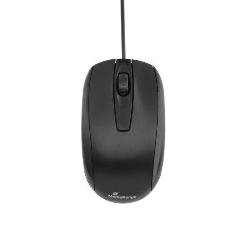 Mouse con filo Media-Range Optical a 3 tasti nero – MROS211