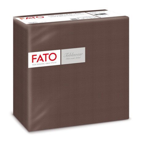 Tovaglioli Fato 1 velo in carta a secco 40×40 cm conf. 50 pz cioccolato 88444100