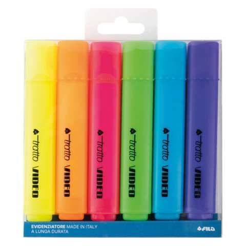 Evidenziatori TRATTO Video 1-5 mm assortiti conf. da 6 – F83100000