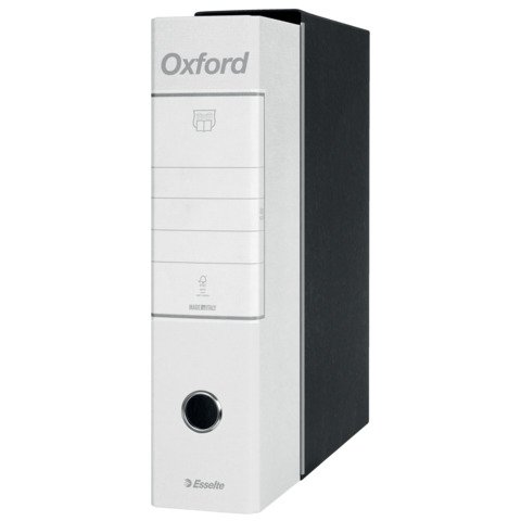 Registratore con custodia Esselte G85 Oxford protocollo 29,5×35 cm – dorso 8 cm – bianco – 390785000