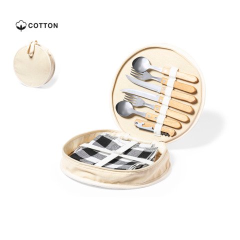 Set Picnic Scotty per due persone in cotone naturale – 1737