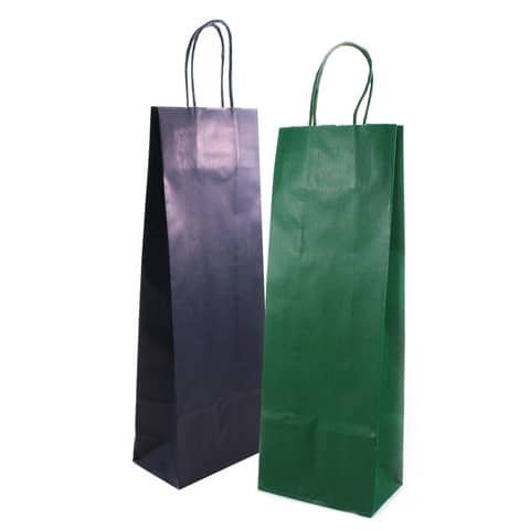 Sacchetti da regalo Rex-Sadoch Allegra tinta unita Dark 14×8,5×39 cm verde conf. da 25 – SDF12-560