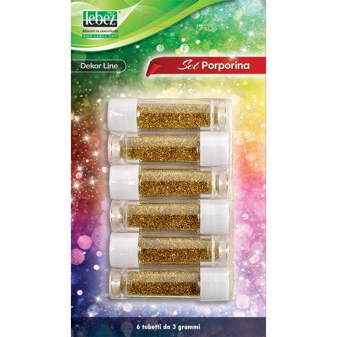Porporina Lebez Dekor Line in tubetto 3 g – colore oro – conf. 6 pezzi – 5134-O