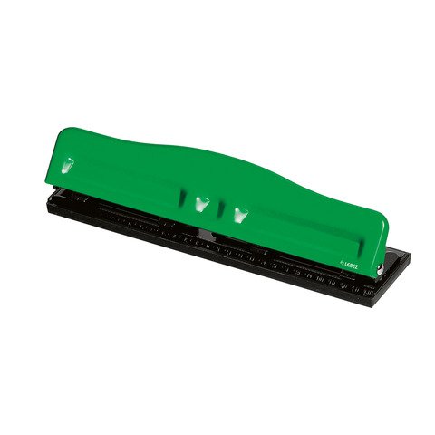 Perforatore a 4 fori regolabili Lebez 10 fogli 80 g/m² verde – 840