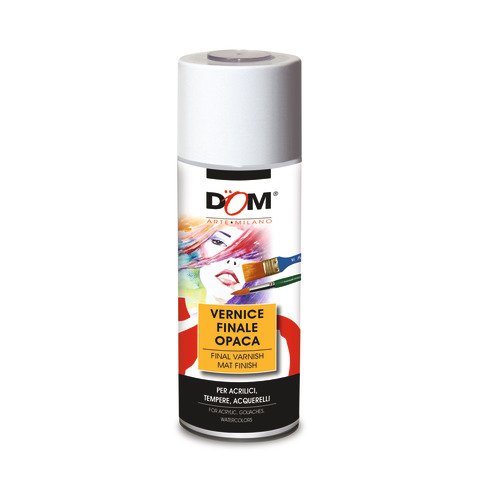 Vernice finale acrilica in spray DOM – effetto opaco – 400 ml – 628