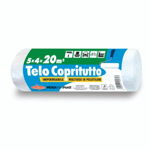 Telo copritutto in rotolo Peter Pan Plast multiuso in HDPE 20 mq COPRI20E