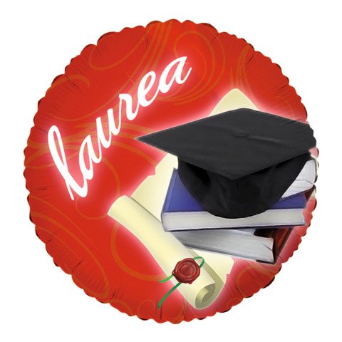 Palloncino foil tondo a tema Laurea 18” Big Party 45 cm 60435