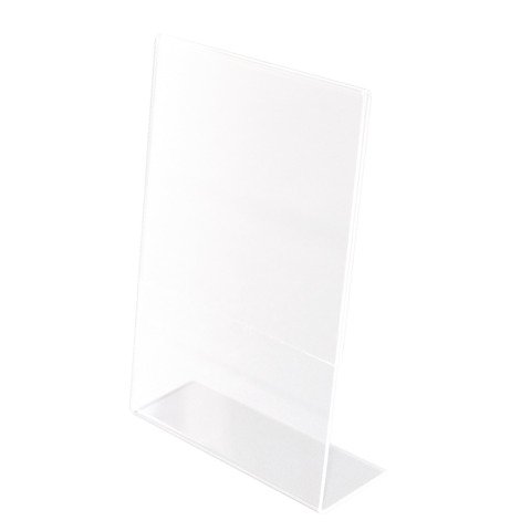 Porta-avvisi Q-Connect in plexiglass trasparente con base a L 15×21 cm KF18033