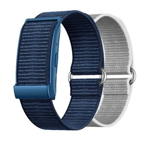 Braccialetto fitness screenless Nilox per monitoraggio della salute – IP68 – doppio cinturino blu e grigio –