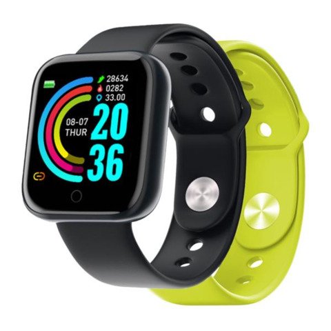 Smartwatch sportivo Nilox Trailband display 1,44” doppio cinturino giallo/nero – NXSWTRAILBANDYL