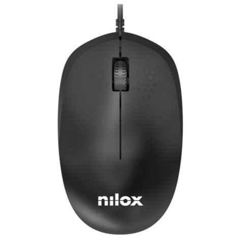Mouse ottico con cavo Nilox Tech 3 tasti 1200 DPI USB 2.0 – cavo 150 cm colore nero – MOUSB1012
