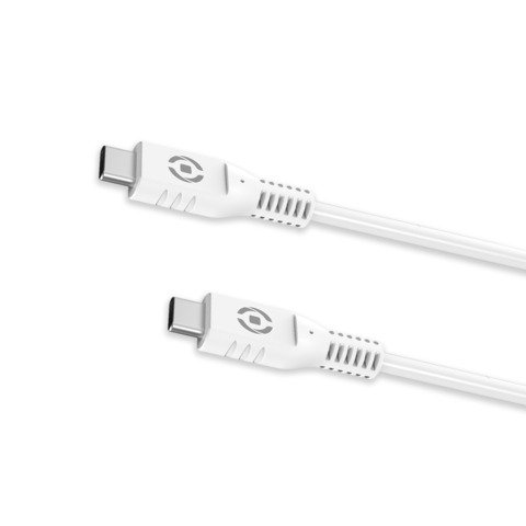 Cavo USB-C / USB-C in PVC Celly 60W 1 m – bianco USBCUSBCWH