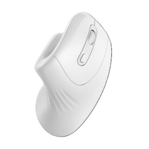Mouse ottico verticale wireless Nilox Tech 2,4 Ghz 6 tasti silent click 3200 DPI bianco – NXMOEV03