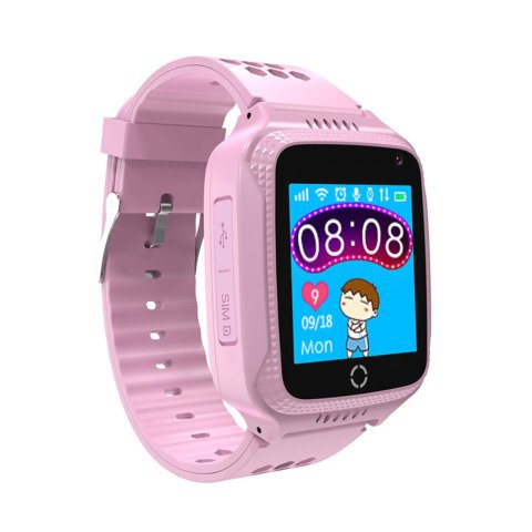 Smartwatch 2G per bambini Celly KidsWatch – GPS slot SIM e funzione SOS rosa – KIDSWATCHPK
