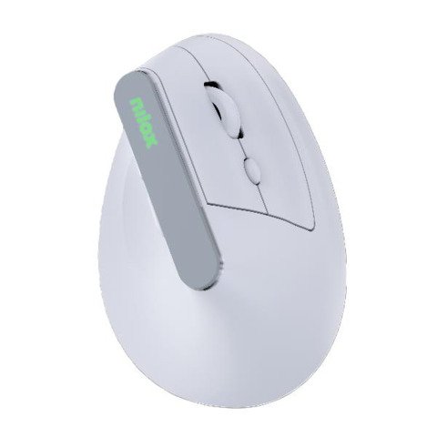 Mouse ottico verticale dual wireless Nilox Tech 6 tasti silent click 1600 DPI bianco – NXMOEVR01W