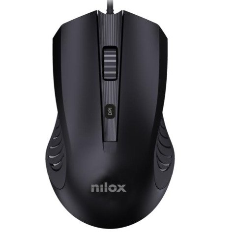 Mouse ottico con cavo Nilox Tech 4 tasti 2400 DPI USB 2.0 – cavo 150 cm colore nero – MOUSB1013
