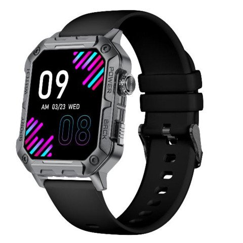 Smartwatch sportivo Nilox Trailwatch display 1,91” doppio cinturino nylon e silicone – nero – NXSWTRAILWATCH