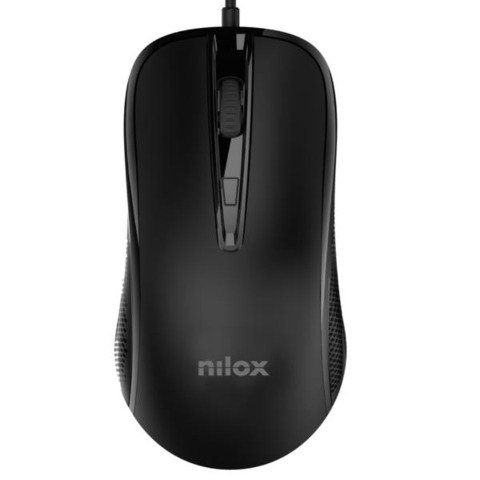 Mouse ottico con cavo Nilox Tech 4 tasti 2400 DPI USB 2.0 – cavo 150 cm colore nero – MOUSB1014