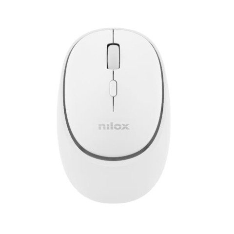 Mouse ottico wireless dual Nilox Tech ricaricabile tramite porta USB-C 1600 DPI 4 tasti – bianco – NXMDWS101