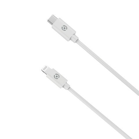 Cavo USB-C / Lightning in PVC Celly 60W 1 m – bianco USBLIGHTTYPECWH