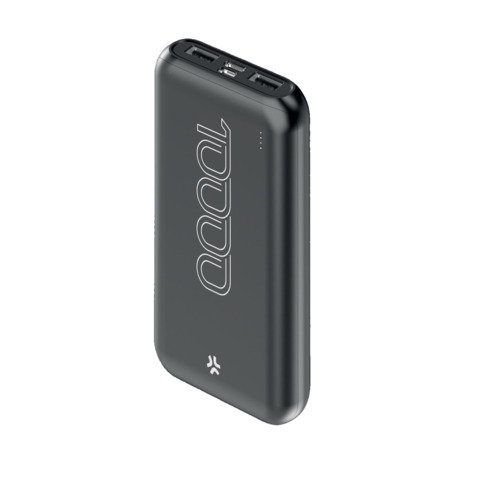 Powerbank Celly Energy 10.000 mAh 2x USB-A + 1x USB-C – nero PBE10000CBK