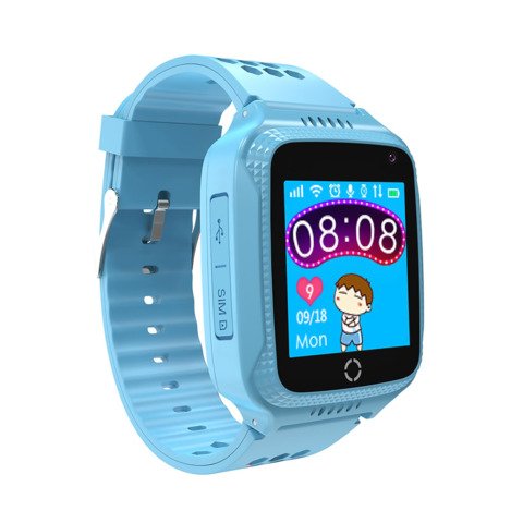 Smartwatch 2G per bambini Celly KidsWatch – GPS slot SIM e funzione SOS azzurro – KIDSWATCHLB
