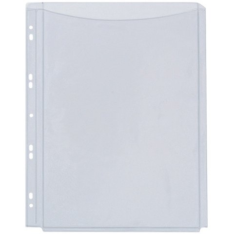 Buste a soffietto Q-Connect a perforazione universale A4 PVC trasparente – conf. 5 pezzi – KF00138