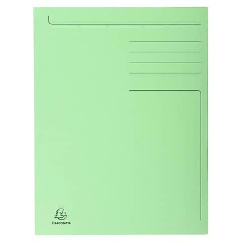 Cartelline a 3 lembi Forever® 24,5×35 cm verde conf. 50 pezzi – 449013E