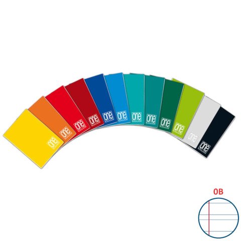 Quaderno One Color A5 – 80 g/m² – 20+1 ff – B – colori assortiti – 1404