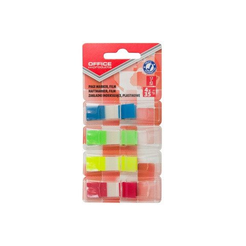 Segnapagina 12×43 mm Office Products blister da 4×35 blocchetti assortiti 14223224-99
