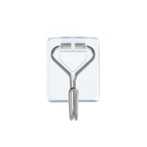 Ganci autoadesivi in filo metallico Tesa Powerstrips S trasparente – conf. 3 pz – 58620-00001-00