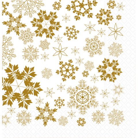 Tovaglioli in pura cellulosa 3 veli Dopla Gold Ice 33x33cm – conf. 20 pz – 18429