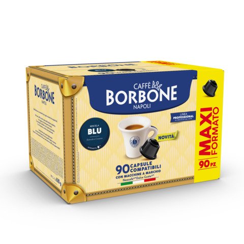 Capsule Caffe’ Borbone compatibili con Nescafe’ Dolce Gusto miscela blu – conf. 90 pz – DGBBLU90N