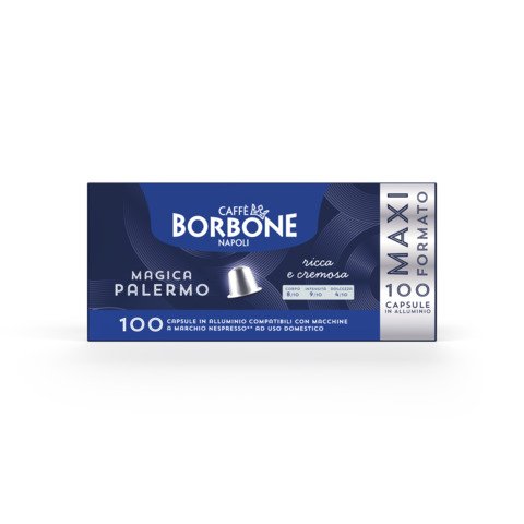Capsule compatibili Nespresso® Caffè Borbone Magica Palermo miscela blu – conf. 100 pz  – REBMAGPALERMO10X10N
