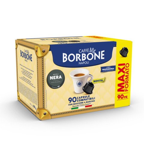 Capsule Caffe’ Borbone compatibili con Nescafe’ Dolce Gusto miscela nera – conf. 90 pz – DGBNERA90N