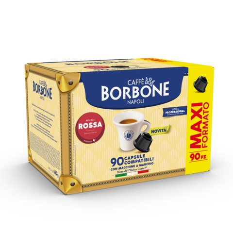 Capsule Caffe’ Borbone compatibili con Nescafe’ Dolce Gusto miscela rossa – conf. 90 pz – DGBRED90N
