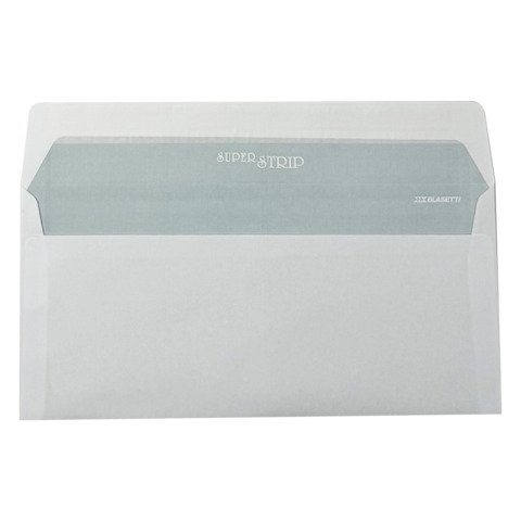 Buste con finestra Blasetti Strip Laser Opened – 90 g/m² bianco – 11×23 cm – conf. 500 pz – 0156
