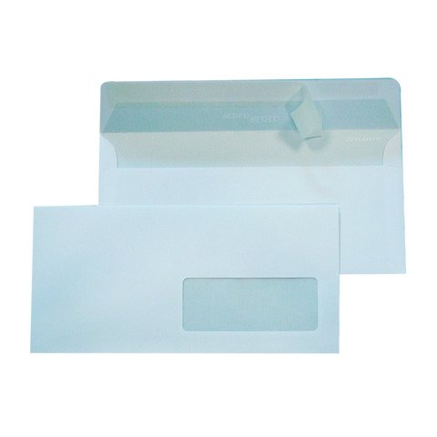 Buste con finestra Blasetti Super Strip 80 – 80 g/m² bianco – 11×23 cm – conf. 500 pz – 0108