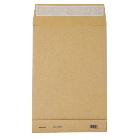 Buste a sacco Blasetti Monodex Avana in carta kraft 120 g/m² – fondo quadro – 25+4×35,3 cm – conf. 250 pz – 0935