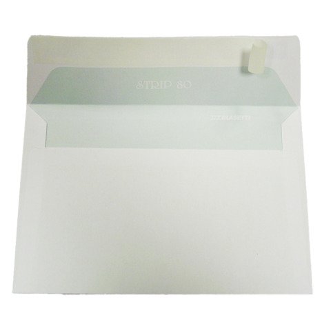 Buste senza finestra Blasetti Strip 80 con lembo strip – 80 g/m² bianco – 12×18 cm – conf. 500 pz – 0006