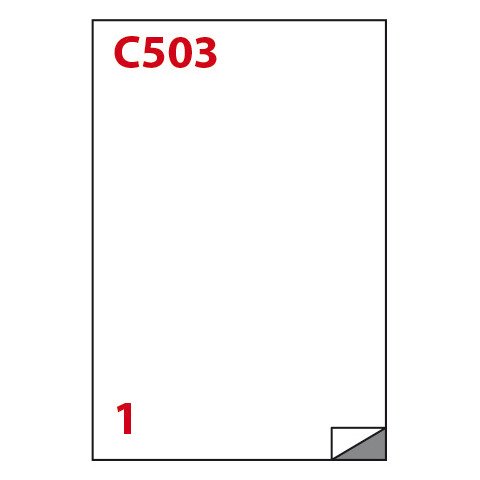 Etichette in poliestere Markin Copialaser A4 210×297 mm – conf. 50 fogli – bianco opaco – X220LWMC503