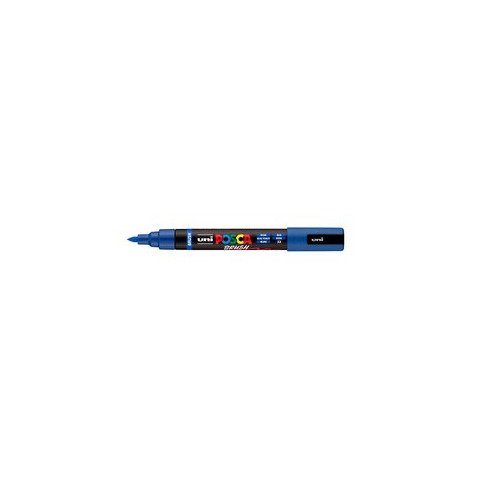 Marcatore a tempera Uni Posca con punta a pennello semi-flessibile 1-4 mm blu M PC5BR B