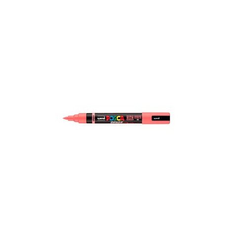Marcatore a tempera Uni Posca con punta a pennello semi-flessibile 1-4 mm rosa corallo – M PC5BR RACO