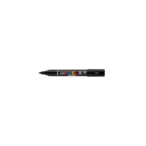 Marcatore a tempera Uni Posca con punta a pennello semi-flessibile 1-4 mm nero M PC5BR N